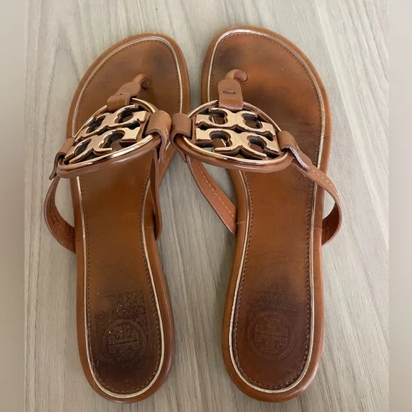 Tory Burch Tan Leather Sandals - Picture 2 of 12